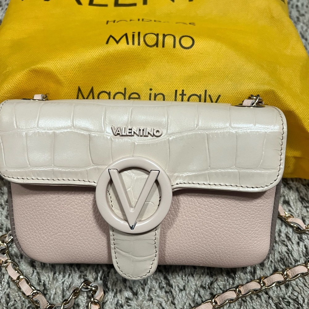 Valentino Cream and Pink Crossbody Bag